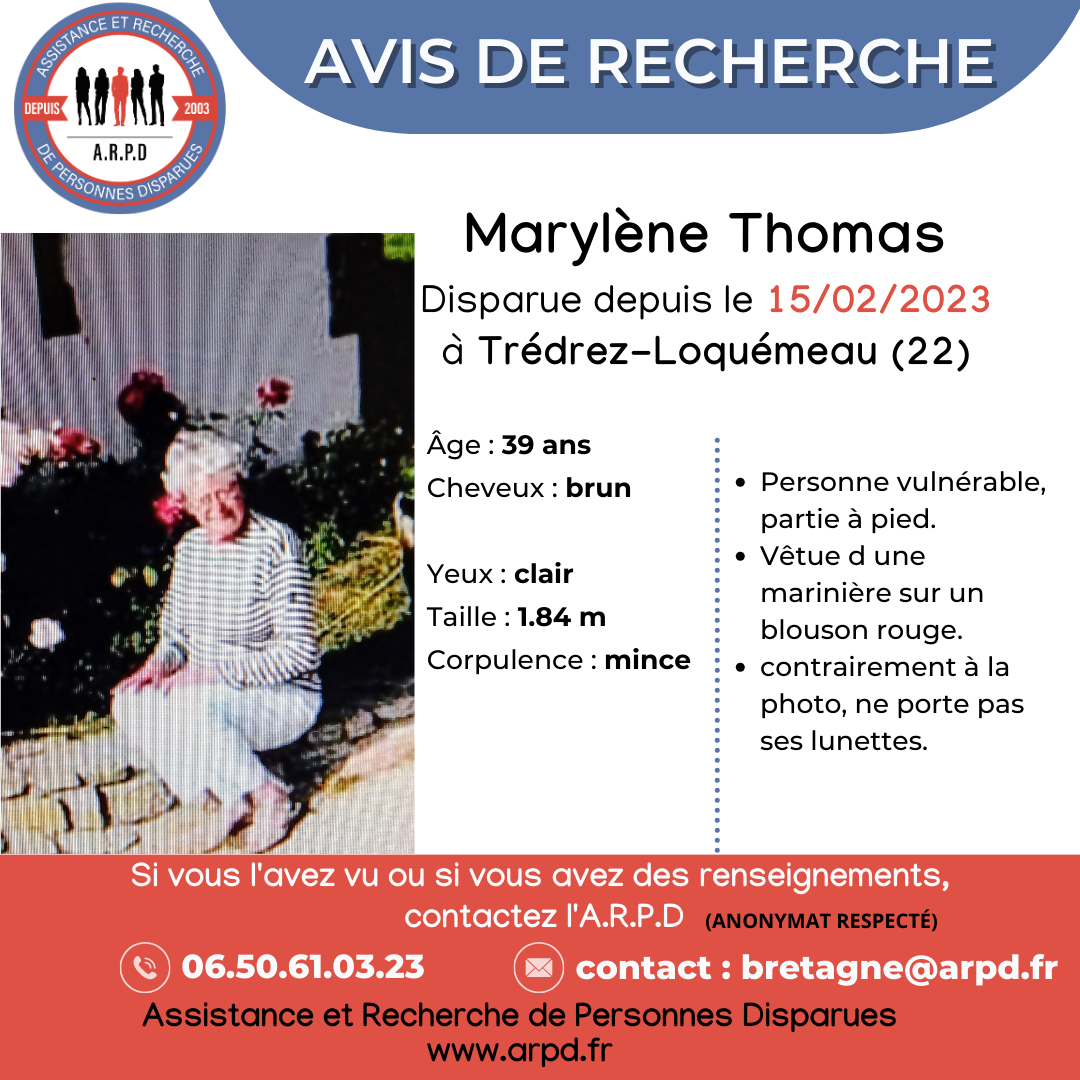 DISPARITION MYLENE THOMAS